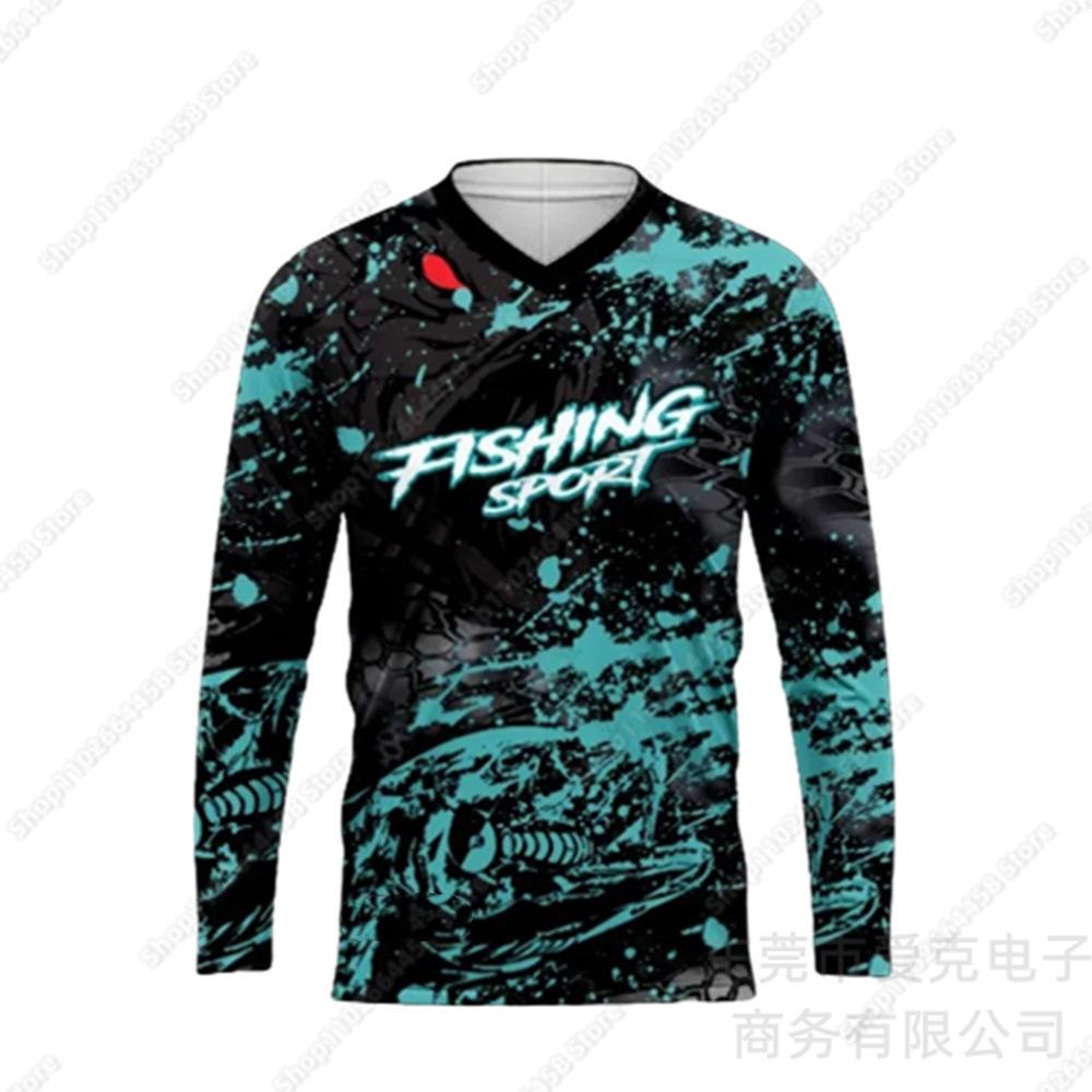 Outdoor fishing suit Soft fabric fishing suit Men's long-sleeved summer fishing shirt Moisture wicking