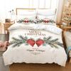 Winter Snowflakes Bedding Set Red Celebrate Christmas Home Decor Snow Elk Santa Claus 3D Printed Duvet Cover For Boy Girl Adult