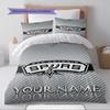 Name Custom San Antonio Spurs Logo Pattern Bedding Set Quilt Cover Pillowcase Home Decor Gift (1 * duvet cover + 2 * pillowcase, without core)