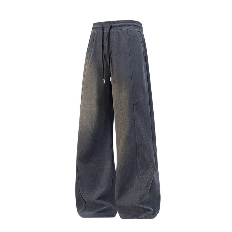 Men S Casual Straight Leg Long Pants Polyester Fabric