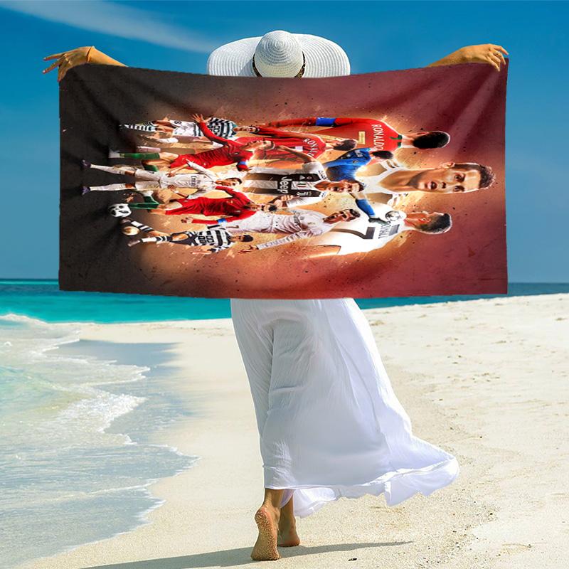 Ronaldo Legend Power Glory Beach Towel Portable For Travel Beach Towel For Vacation Photos Seaside Outdoor Pool Towel Swim Beach