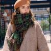 Scarf Women's Winter High End New Thickened Warm Scarf Plaid Shawl Versatile Autumn and Winter