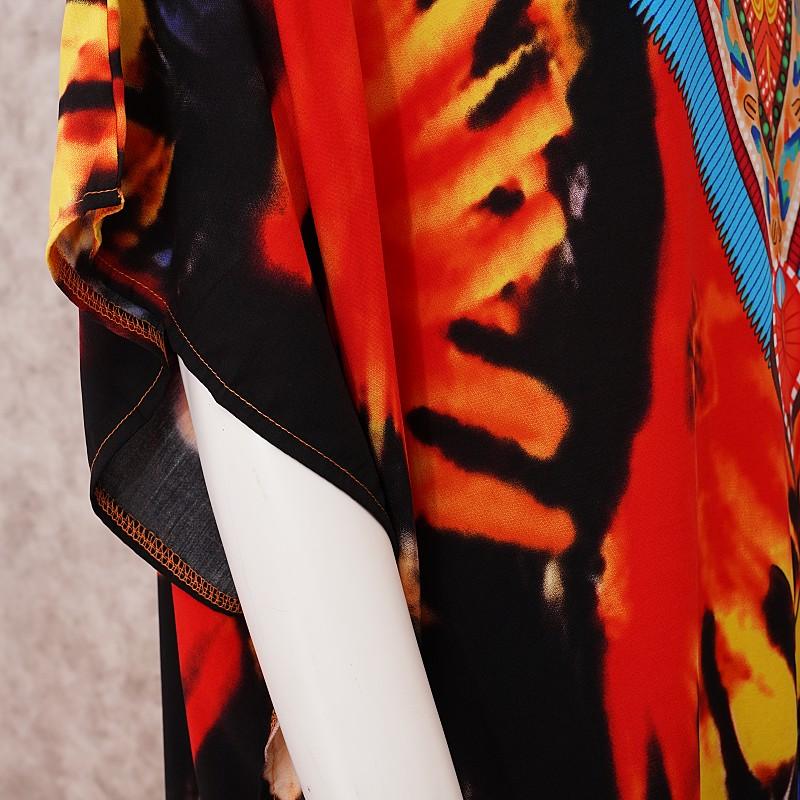 EDOLYNSA Свободный кафтан с богемным принтом, повседневное платье макси для летних каникул, женская одежда, пляжная одежда, купальный костюм, накидка Q1464