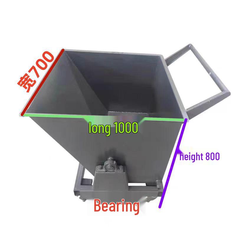 Chip Collection Cart: Handcart Machine Tool Conveyor, Iron Chip Hopper, Tipping and Waste Material Pusher.