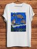 Raccoon Starry Night Racoon Van Gogh Funny Artistic Tshirt Unisex White Casual Short T Shirt Homme Unisex Streetwear Tee