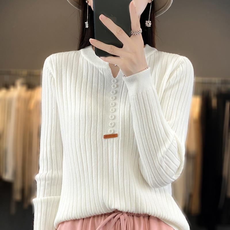 Autumn Women's Sweater Temperament Pullover Round Neck Regular Sweater Women's Knitwear