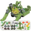 Dinosaur Airplane Toys for 3 4 5 6 Years Old, Tracks Transport Plane Toy With 4 Mini Dinos Race Cars And Cranes , Take Apart Dinosaur Car, Storage Pla