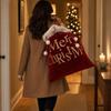 50x70cm Large Size Christmas Gift Sack Golden Accents Velvet Drawstring Bag  Christmas Party Favors