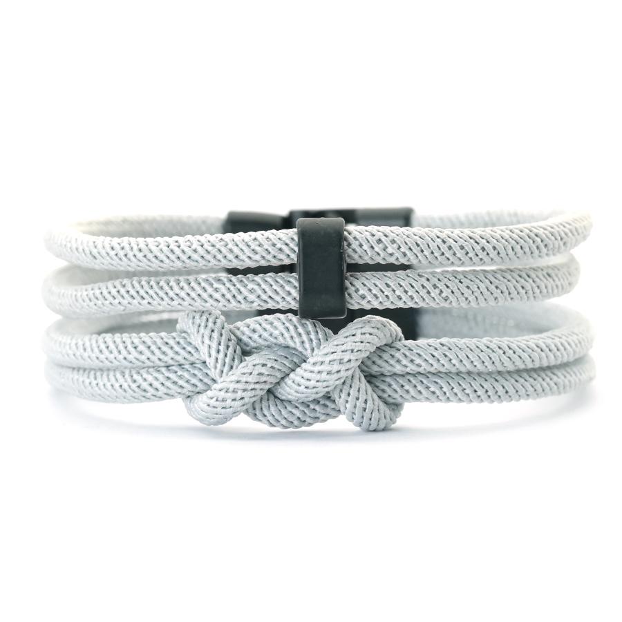 2Pcs Handmade Infinity Knot Men Bracelet Top Grade A 4mm Braided Cord 6 Color Options Daily Casual Jewelry Wrist Accessories