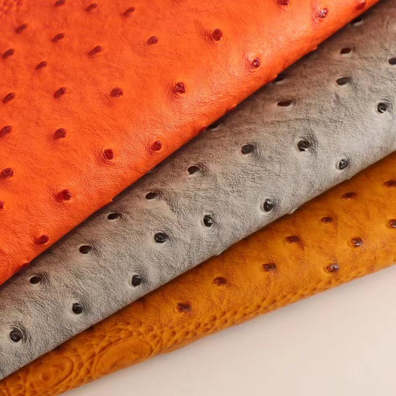 Экологичная гидролизостойкая ПВХ-кожа с узором под страуса толщиной 0,9 мм для багажа, сумок, мебели, подарочных коробок и ремней