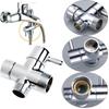 Home Brass Bidet 3 Ways Connector Diverter Valve Shower Head T-adapter