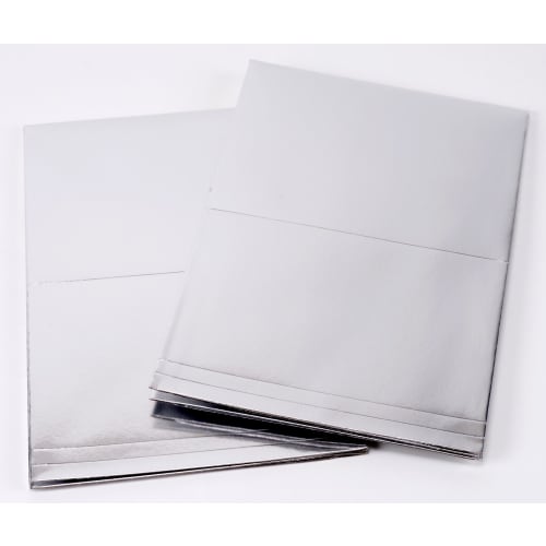 Alphamic Gas Stove Underlay, Thick Aluminum, Silver, Approx. 75cm Wide x 55cm Deep, Double-Sided Aluminum Foil, for Sink Storage Shelves, Pack of 2