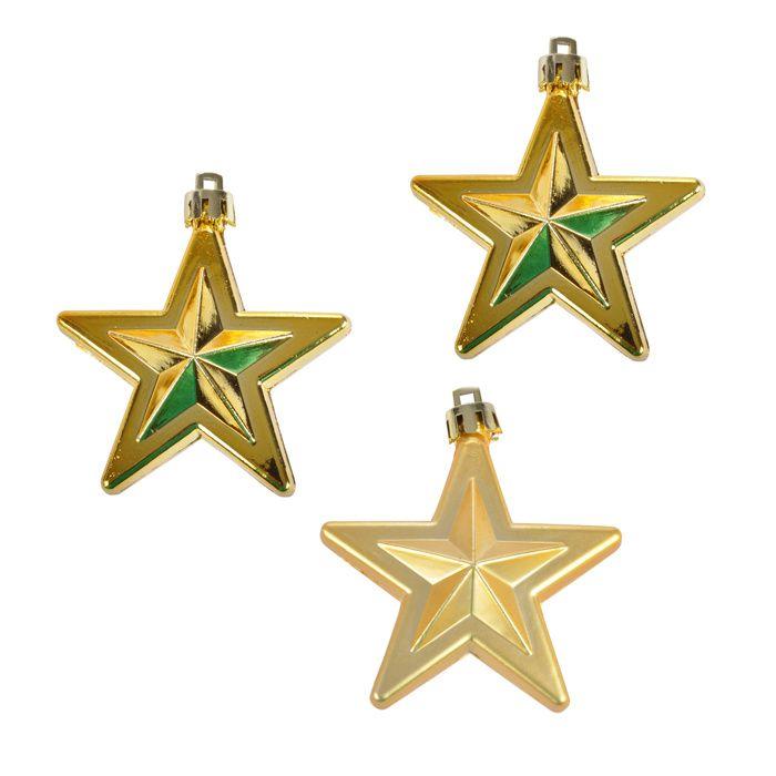 Set de 3 suspensions etoiles or