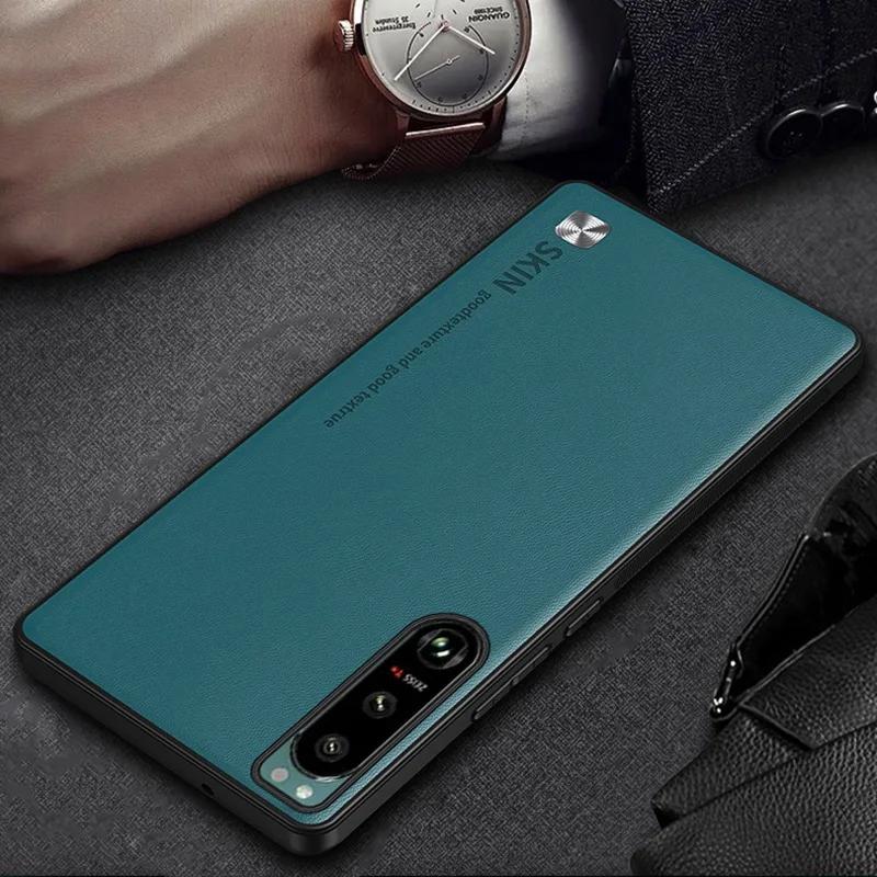 Роскошный чехол из искусственной кожи для телефона Sony Xperia 1 5 III, задняя крышка, матовый силиконовый противоударный защитный чехол для Sony Xperia5 III