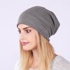 New Men's and Women's Pullover Hats Double Layered Headscarf Hats Spring and Autumn Thin Cotton Solid Color Pleated Pile Hats Headscarves