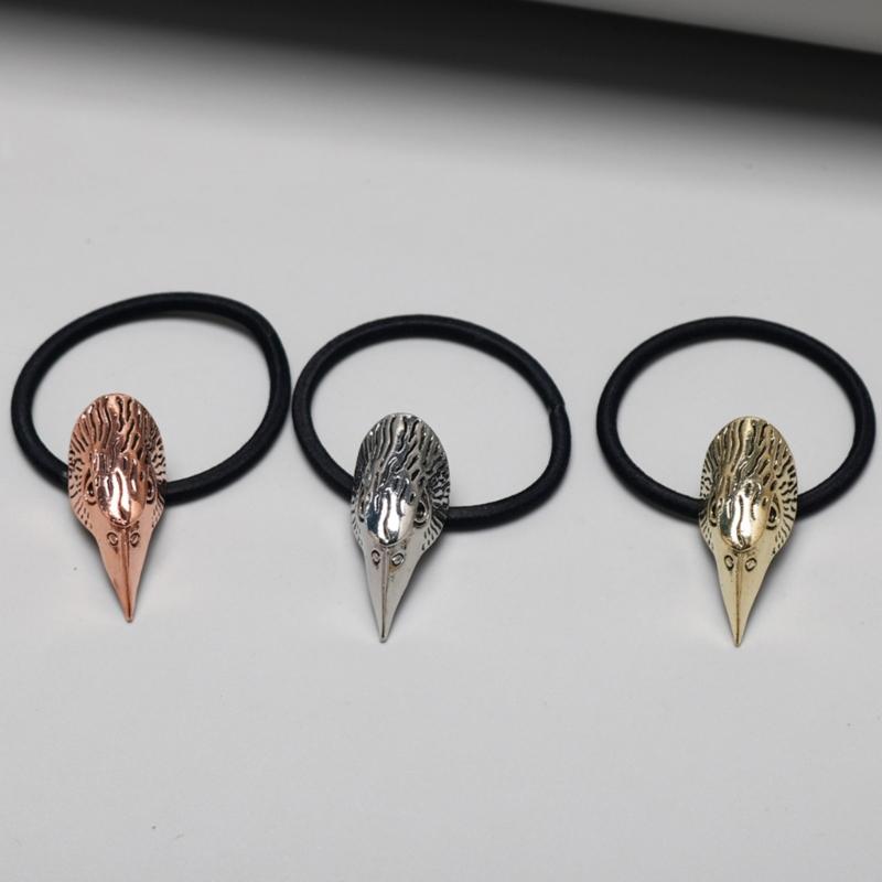 Винтажные резинки для волос с металлическим подвесом в виде животных, резинки для волос, элегантные держатели для хвостиков, украшения для волос