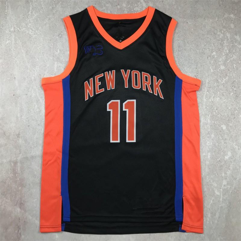 Mens Basketball Jersey New York Knicks 11 Brunson Blue City Edition Compression Fit Athletic Wear Practice Game