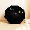 Black Cat Face with Green Eyes: Automatic Opening/Closing Umbrella, Foldable Design, Outdoor, Ideal Gift for Fans, Travelers, Daily Use, Fes