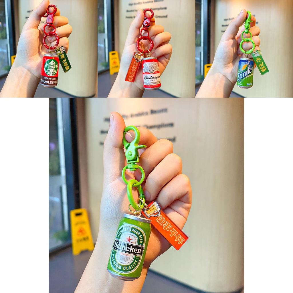 Реалистичный брелок в виде мини-банки газировки из смолы, стильный аксессуар для вечеринок и подарков