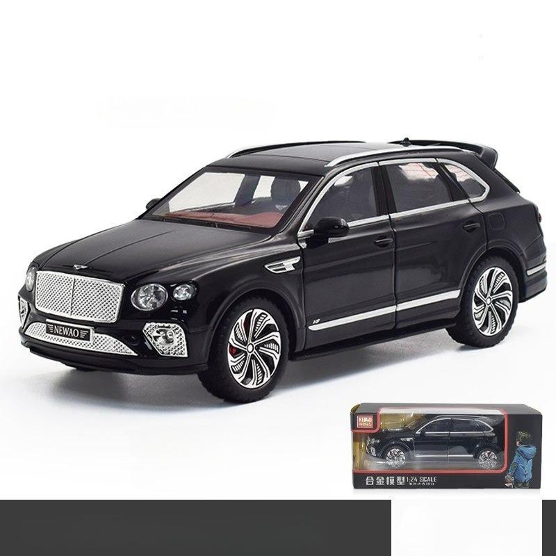 1:24 Bentayga SUV Литой Металлический Модель Автомобиля Люкси Игрушечные Транспортные Средства Модель Автомобиля Высокая Симуляция Звук и Свет Коллекция Подарок для Детей