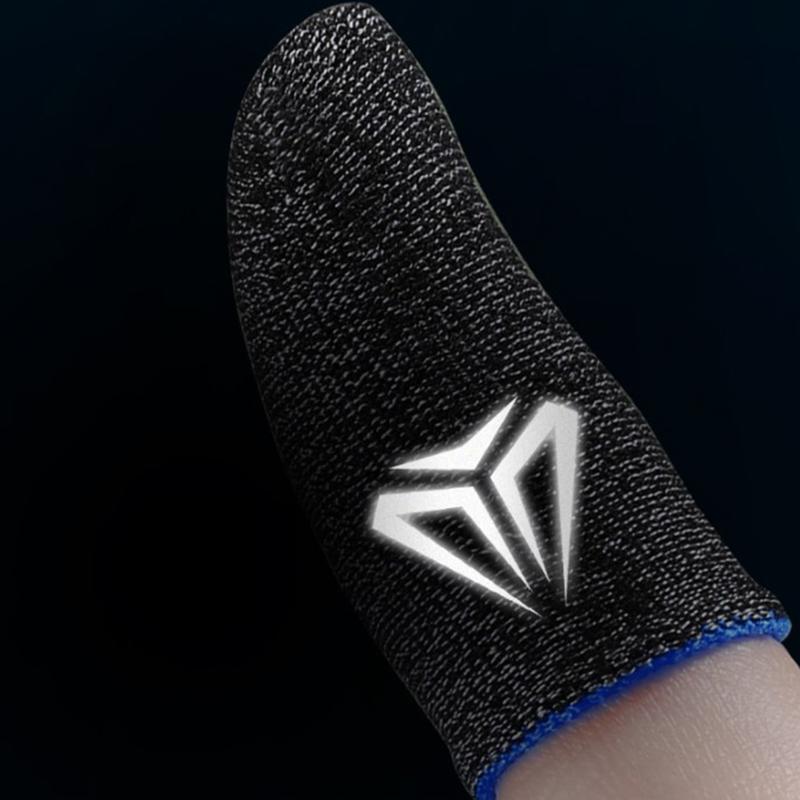 2Pcs Mobile Game Fingertip Gloves For Gamer Sweatproof Anti-Slip Touch Screen