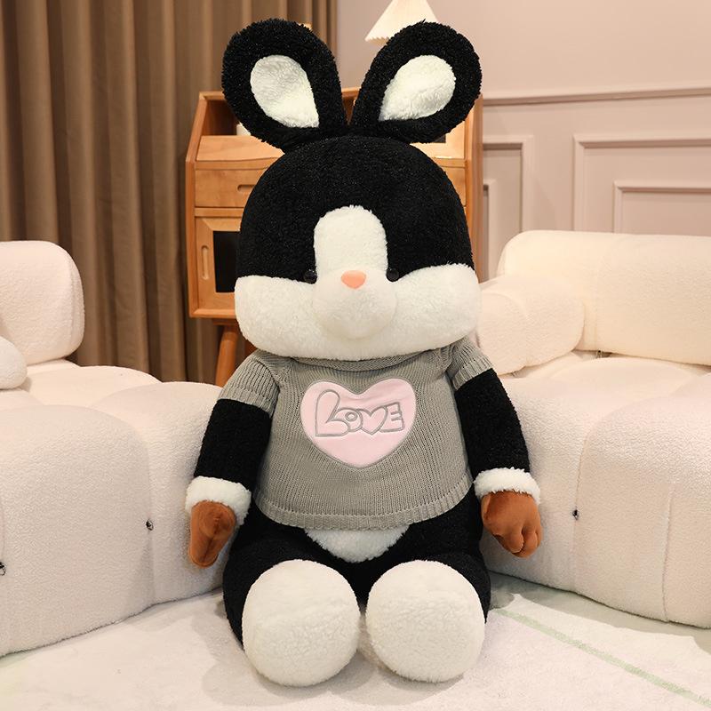 Large Sweater Rabbit Doll Plush Toy Clothing Big Rabbit Doll Girls Soothing Ragdoll Birthday Gift
