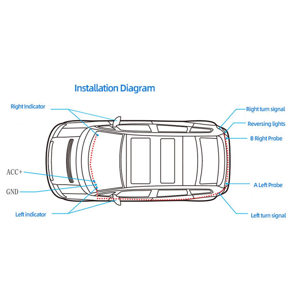 Система обнаружения слепых зон автомобиля Система предупреждения о смене полосы движения BSD Предупреждающий световой сигнал для слепых зон вождения для автомобилей Безопасность вождения