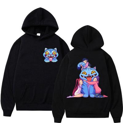 KPop Аниме Охотники на демонов Дерпи Тигр Обнимашки Худи Кавайная Милая Мода Популярный Спортивный костюм Мужчины Женщины Оверсайз Флис Повседневный Пуловер