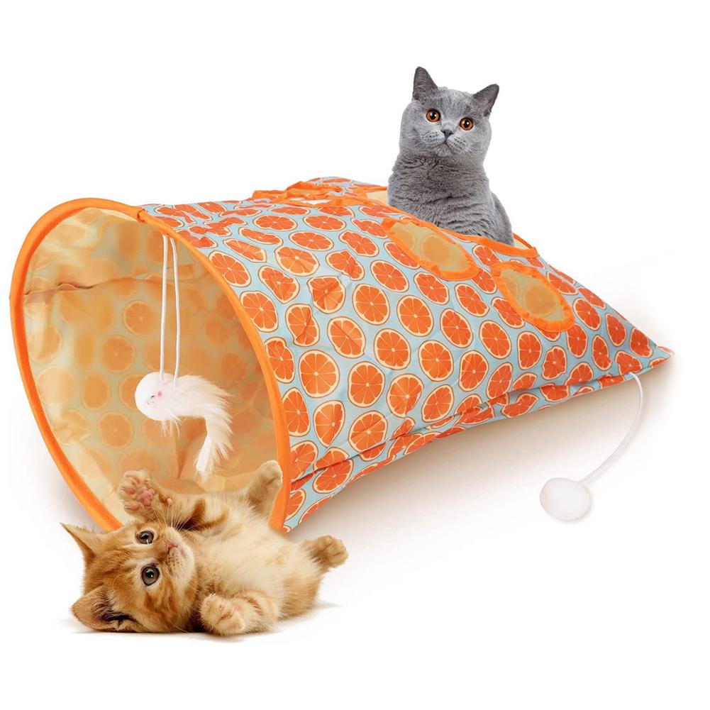 Cat Tunnel Bag Pet Kitten Tunnel Toy Foldable Small Animal Cat Play Toy Interactive Toys for Cat Tube Playground Toys