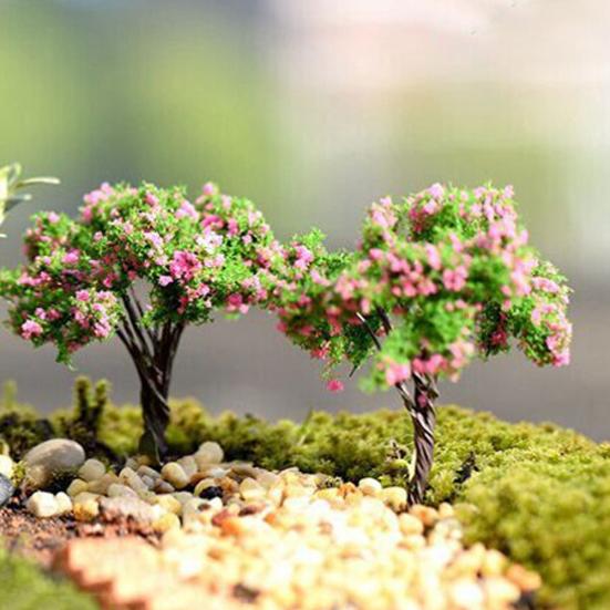 Miniature Tree Fairy Garden Decor Dollhouse Plant Pot Figurine DIY Craft Ornament