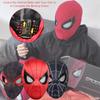 В наличии Miles Spider-Man 1:Электронная маска 1:1 с подвижными светящимися глазами, управление кольцом, игрушка для косплея, подарок
