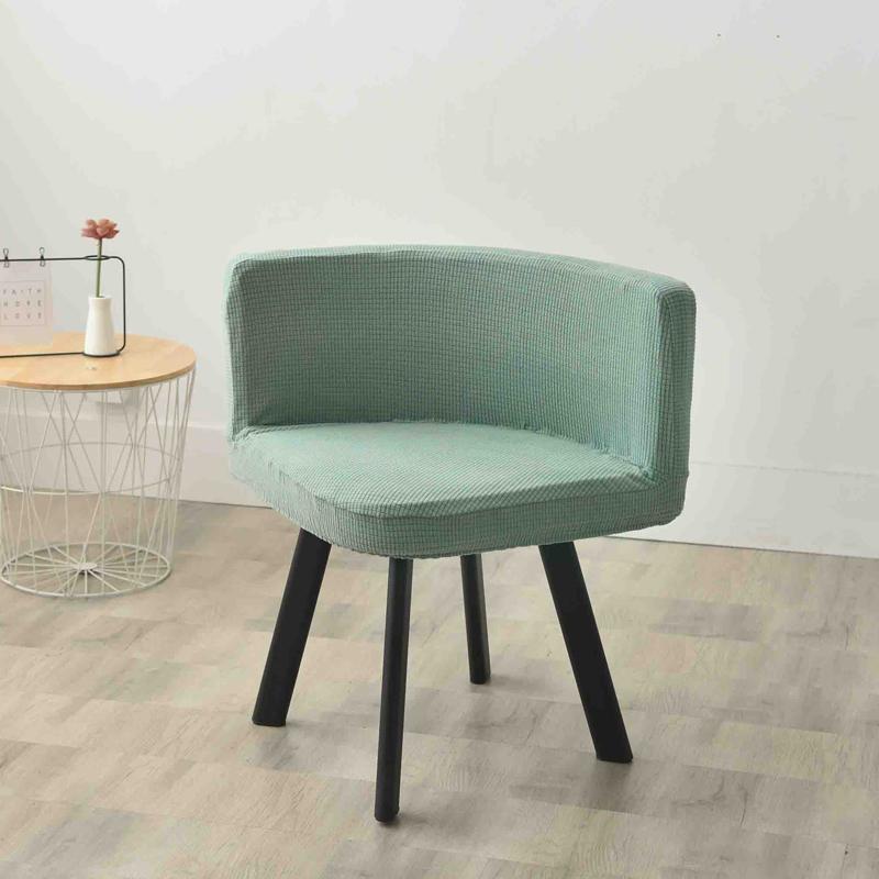 Треугольный чехол на стул Эластичный Полностью обернутый Изогнутый Утолщенный Моющийся Интегрированный с спинкой Домашний Ресторан Полукруглый Чехол на табурет