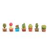 Tiny Cactus Miniature Succulent Plants Pot Dollhouse Decoration Mini Plant (7 Pcs)