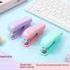 Pink Macaron Color Mini Stapler - Labor-Saving Student Office Stapler