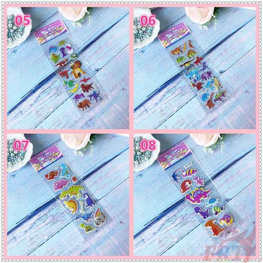 8Sheets/set Q Dinosaurs  Rewards Sticker Puffy Bubble Toys Stickers