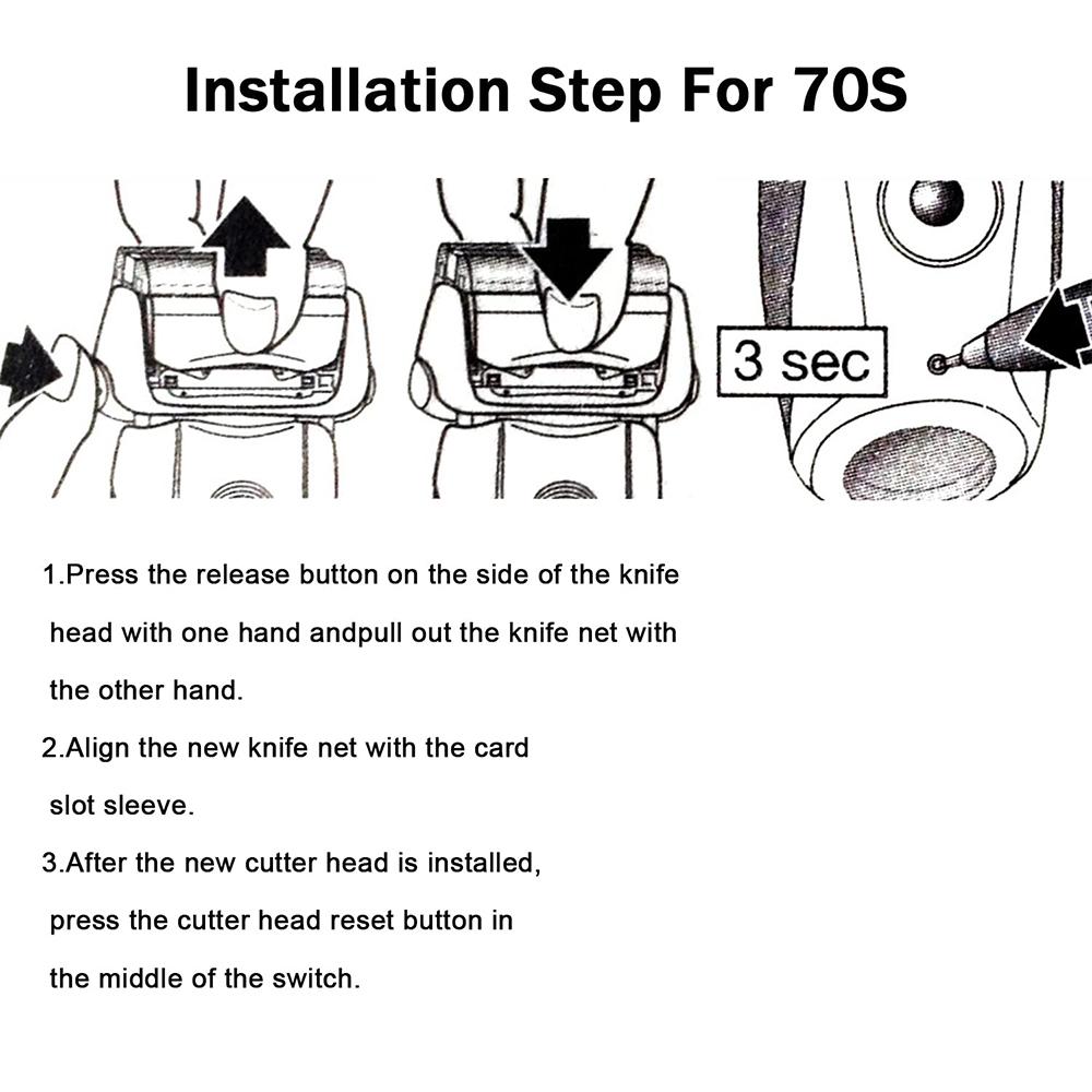 1x 70S Electric Replacement Shaver Head for Braun Series 7 Electric Razor Blades