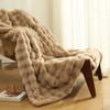 High-end Artificial Rabbit Hair Winter Warm Blanket Thickened Warm Sofa Blanket