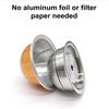 Coffee Capsule Reusable Coffee Pods Holder Home Office Camping Stainless Steel Refillable Filters for Nespresso Vertuo Plus
