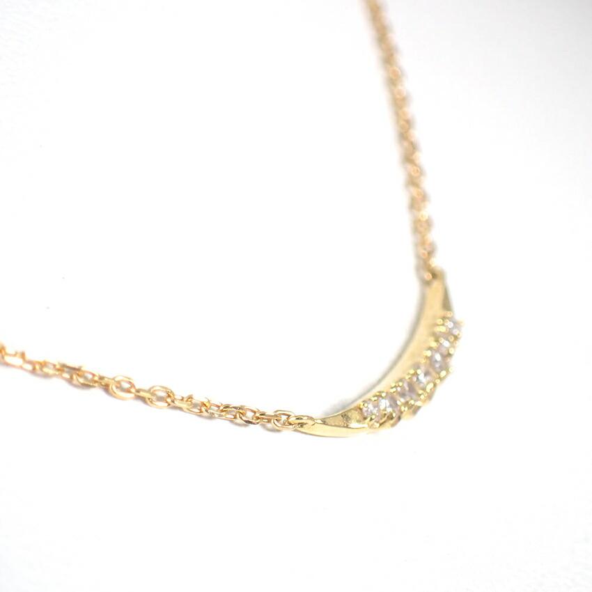 [Использовано] бриллиантовое колье agete K18YG /g424-34