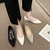 New Style Fashion Ladies Flat Shoes Black Solid Color Suede Pointed Toe Office Casual Comfortable Ladies Flat Shoe Zapatos Mujer