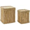 Storage Basket - ITEM - Set of 2 - Natural Bamboo Rope - 46x46x55 Cm - Easy Assembly