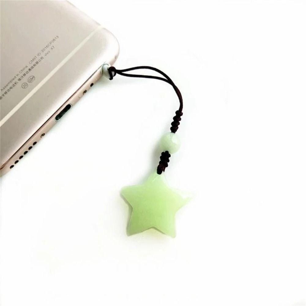 Hanging Rope Star Pendant Strap Lanyard Phone Chain Luminous Star Keychain Keychain Accessory