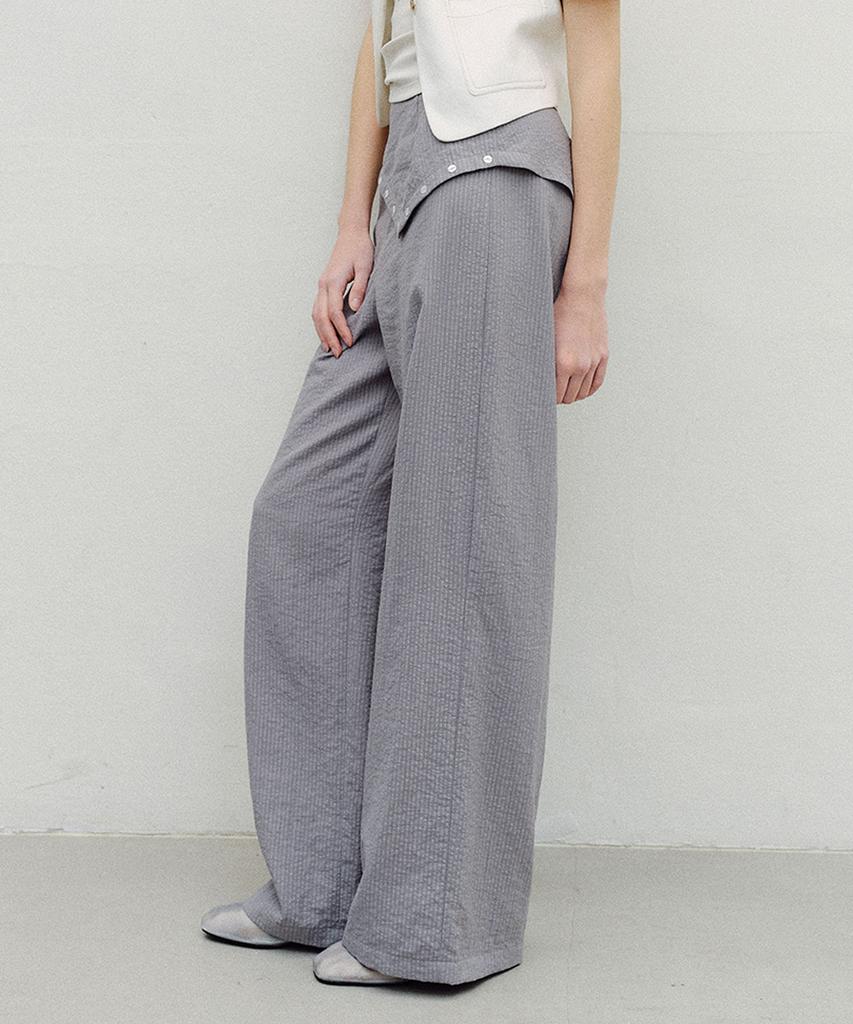 EN OR Scarf Layered Pants - Gray