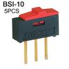 5PCS Mini DC12V 0.3A Red BSI-10/BSI-10H Slide Switch Toggle Switch 1P2T