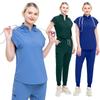 Short-sleeved Hand Washing Suit Summer Elastic Quick-drying Surgical Gown Female Beauty Salon Doctor Work Clothes Nurse Top