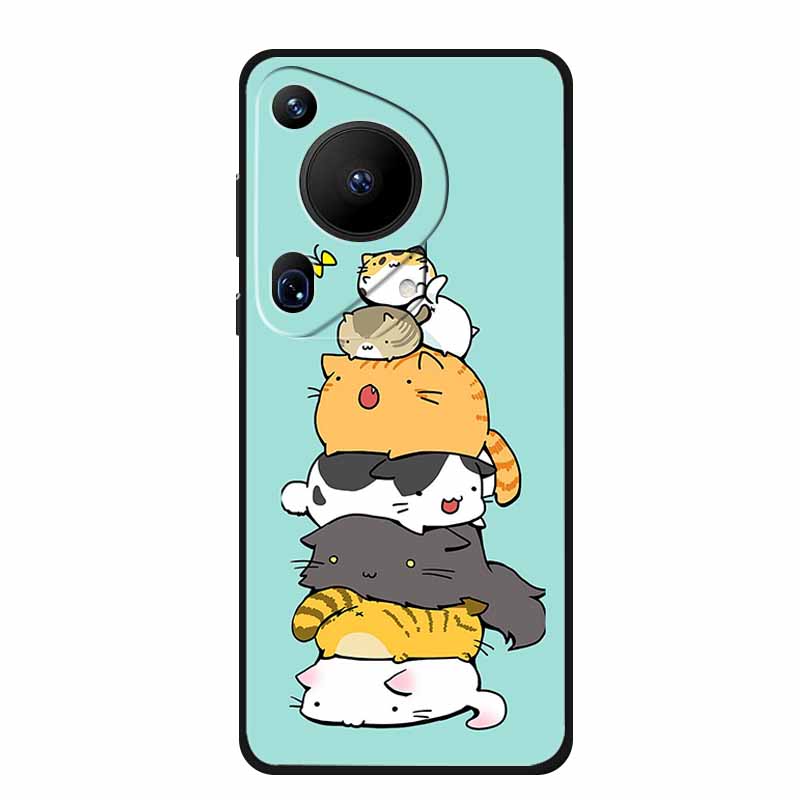 Чехол для Huawei Pura 70 Pro Ultra Pura70 Pro Черный Силиконовый Мягкий Задний Чехол Чехол для Телефона Huawei Pura 80 Pro Ultra Pura80