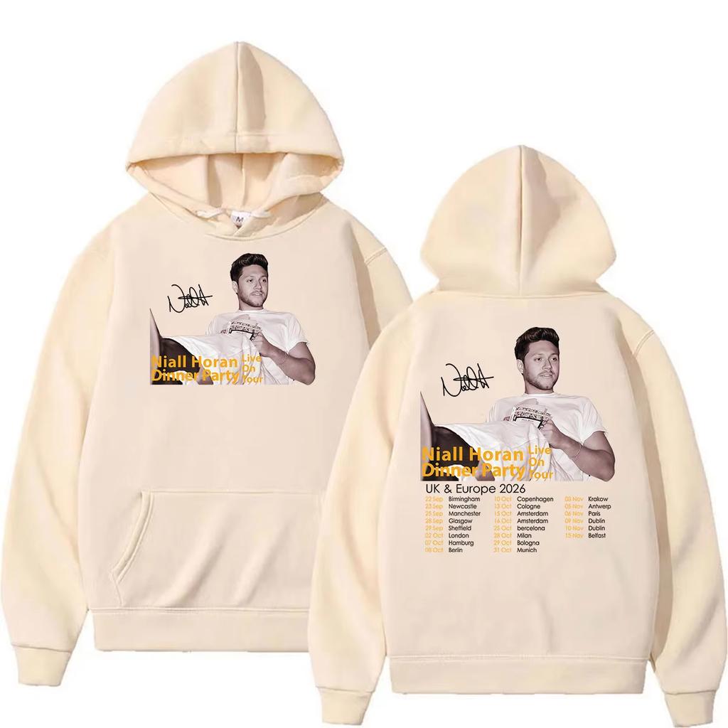Niall Horan Dinner Party Live on Tour 2026 Print Hoodie Men Women Fashion Oversized Sweatshirt Unisex Streetwear Graphic Pullover Long Sleeve Tops