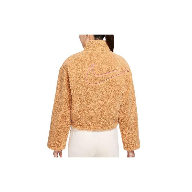 Nike Спортивная флисовая куртка на молнии Swoosh, женские куртки из льна CU6640-201