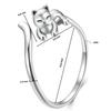 Silver adjustable ring, charming cat with a long tail, silver 925