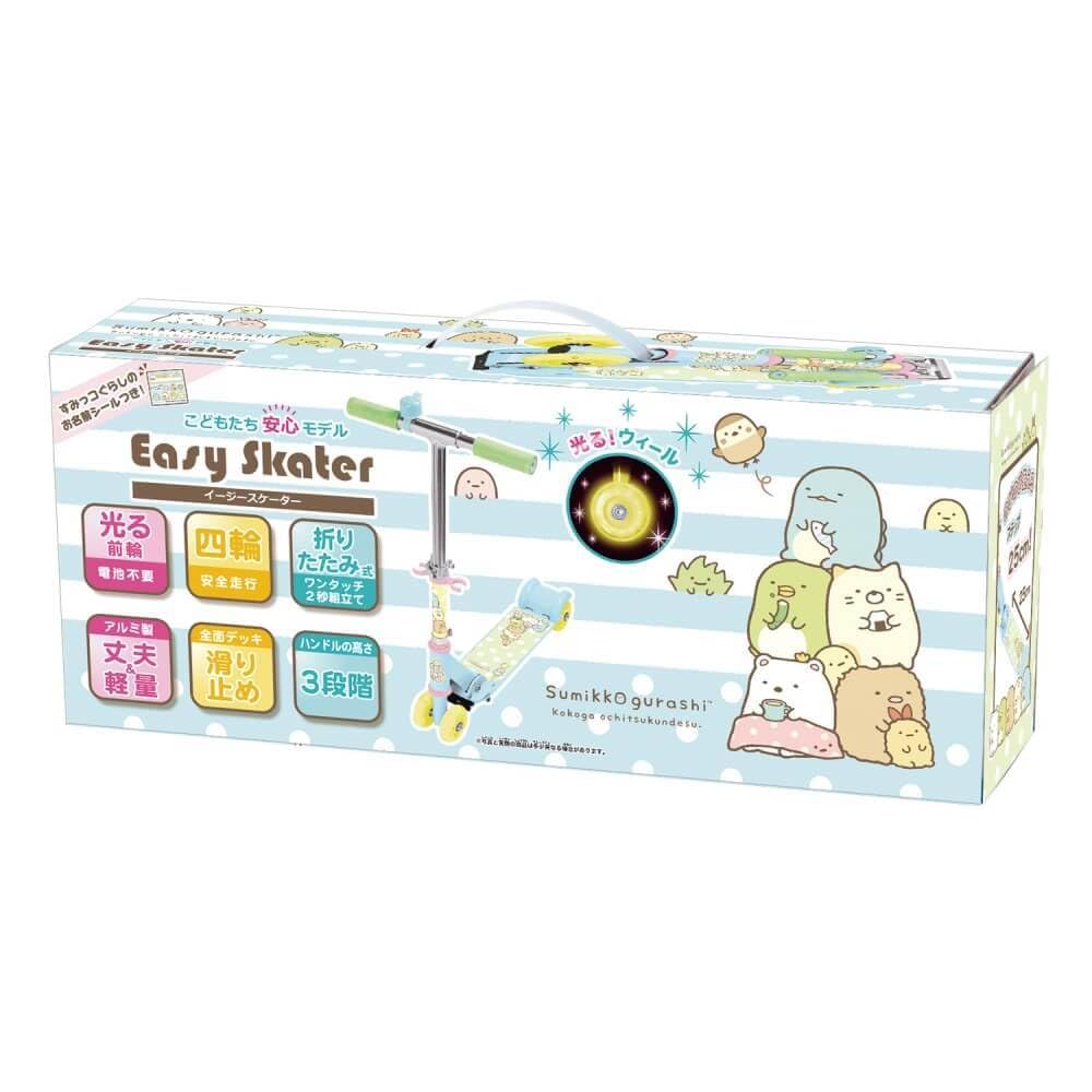 Maruka Easy Skater Sumikkogurashi Toy Sports for Ages 3-6, 4-Wheel Folding Type, 195446